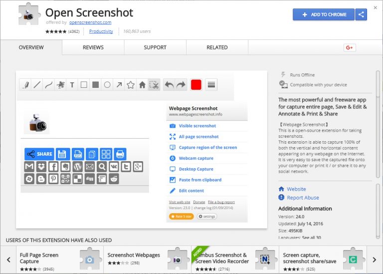 simple screenshot chrome extension