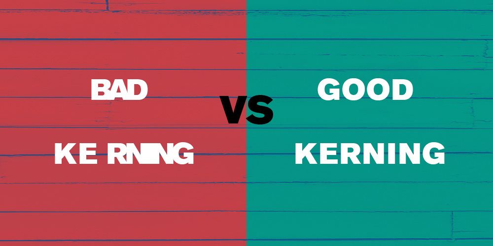 Kerning text examples