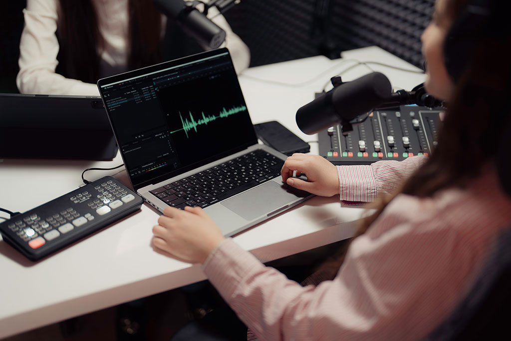Recording a podcast
